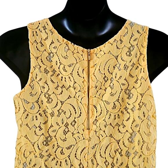 Charter Club Women's Plus Size Sleeveless Lace Blouse - Yellow - 0X - Picture 6 of 7